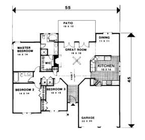 Floorplan for House Plan #036-00028