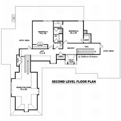Floorplan 2 for House Plan #053-02061
