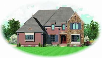 French Country House Plan #053-02062 Elevation Photo