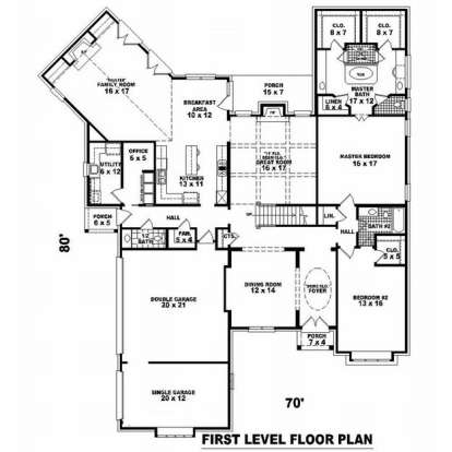 Floorplan 1 for House Plan #053-02062