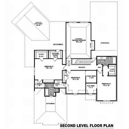 Floorplan 2 for House Plan #053-02062