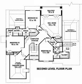 Floorplan 2 for House Plan #053-02064