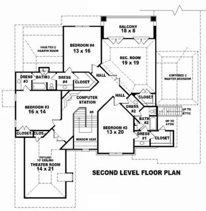 Floorplan 2 for House Plan #053-02064
