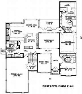 Floorplan 1 for House Plan #053-02066
