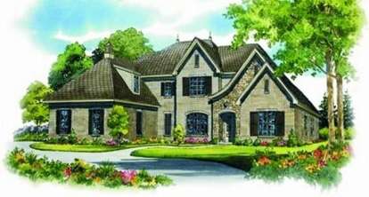 European House Plan #053-02067 Elevation Photo