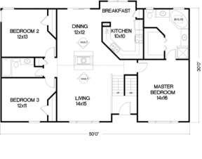 Main Floor for House Plan #036-00029
