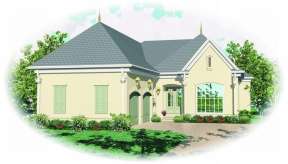 French Country House Plan #053-02069 Elevation Photo