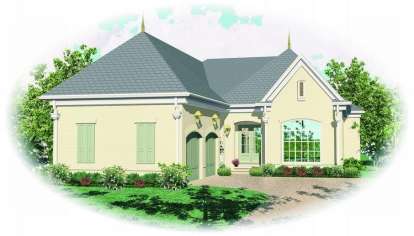 European House Plan #053-02071 Elevation Photo