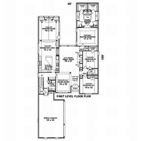Floorplan 1 for House Plan #053-02076