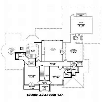 Floorplan 2 for House Plan #053-02077