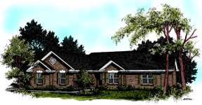 Ranch House Plan #036-00030 Elevation Photo