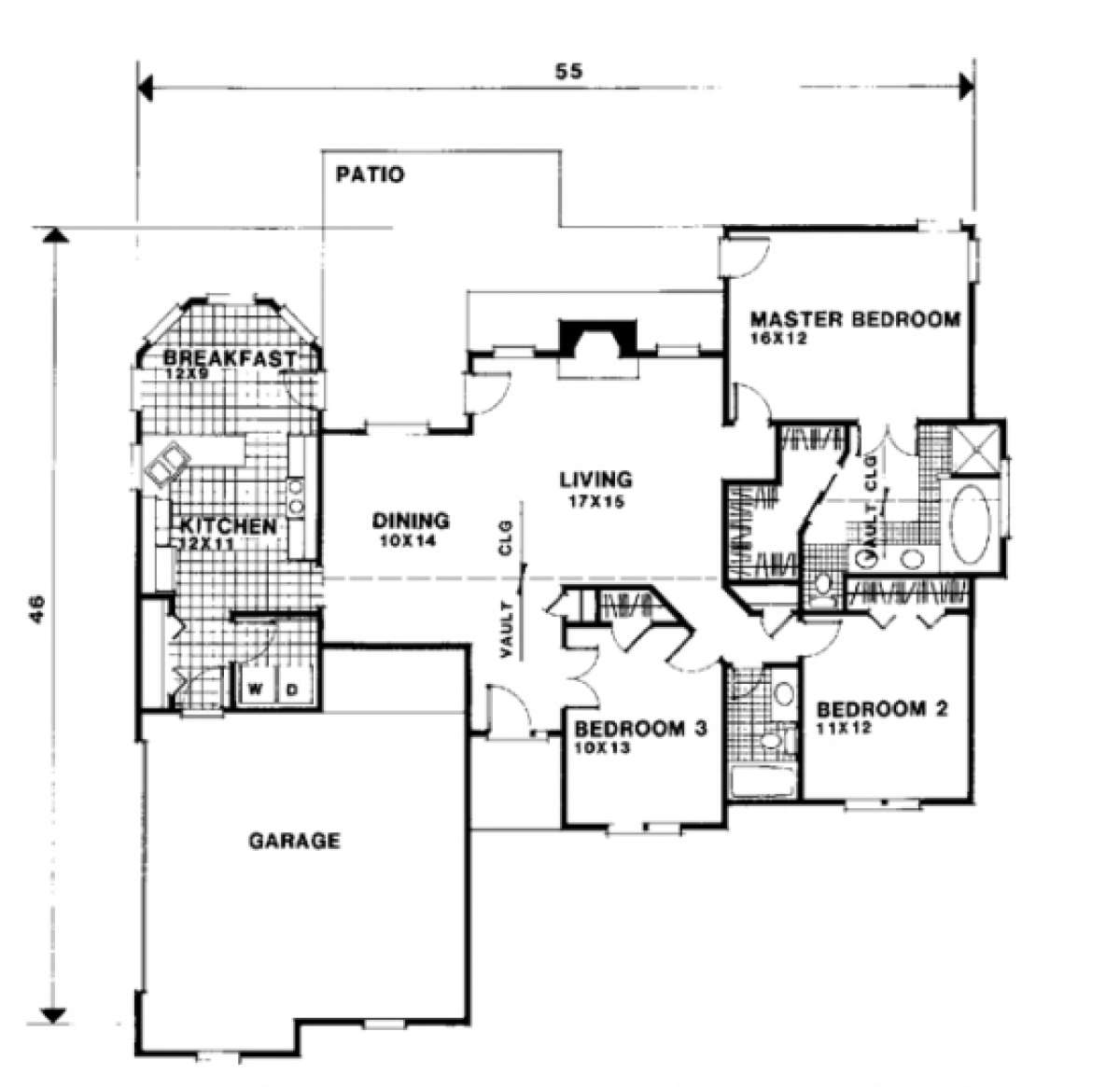 Floorplan for House Plan #036-00030