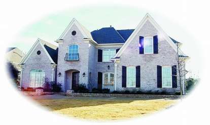 French Country House Plan #053-02085 Elevation Photo