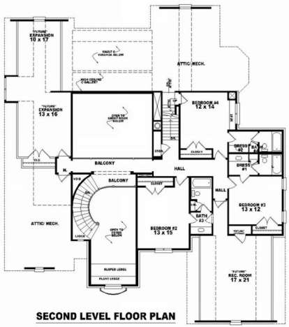 Floorplan 2 for House Plan #053-02085