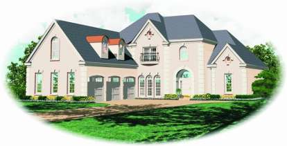 French Country House Plan #053-02087 Elevation Photo