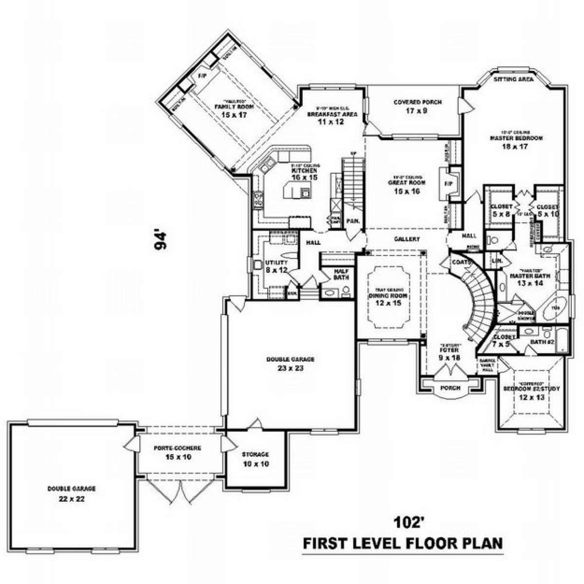 Floorplan 1 for House Plan #053-02088