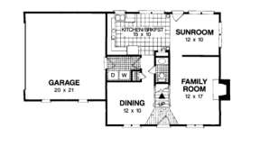 First Floor for House Plan #036-00031
