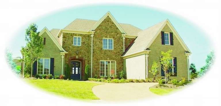 European House Plan #053-02089 Elevation Photo