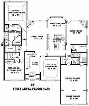 Floorplan 1 for House Plan #053-02094
