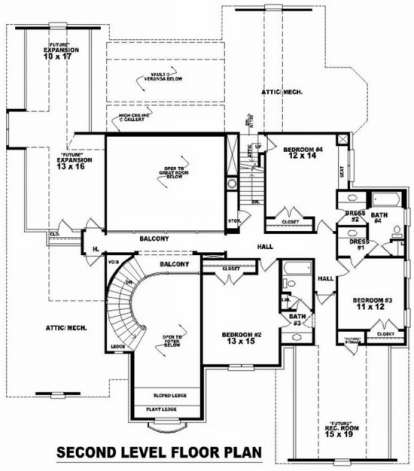 Floorplan 2 for House Plan #053-02095