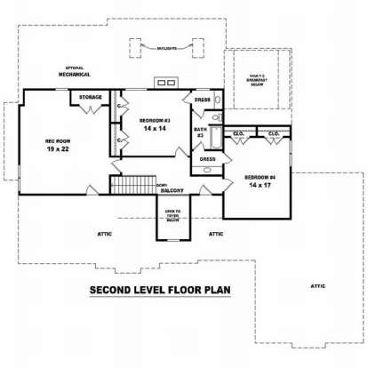 Floorplan 2 for House Plan #053-02099