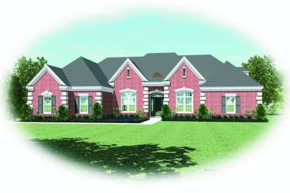 European House Plan #053-02102 Elevation Photo