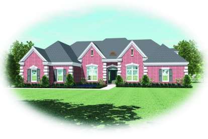 European House Plan #053-02103 Elevation Photo