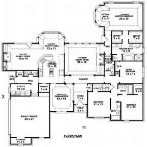Floorplan 1 for House Plan #053-02103