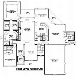 Floorplan 1 for House Plan #053-02106