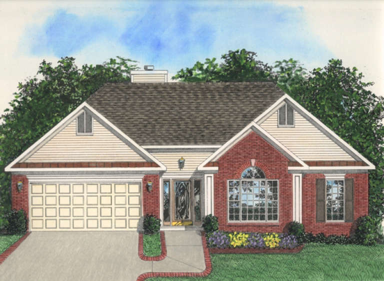 Ranch House Plan #036-00033 Elevation Photo