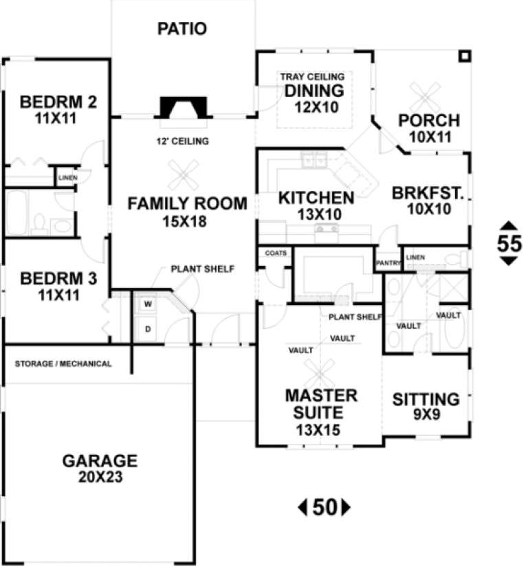 House Plan House Plan #998 Drawing 1