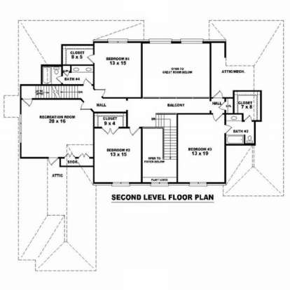 Floorplan 2 for House Plan #053-02113