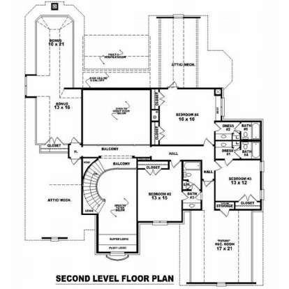 Floorplan 2 for House Plan #053-02125