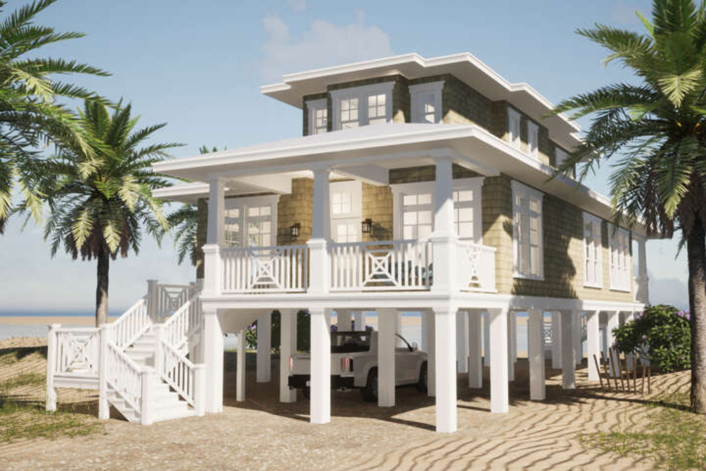 Our Coastal Style House Plans are designed to capture the essence of beach living with open floor plans, large windows to let in natural light, and spacious outdoor living areas perfect for enjoying the ocean breeze. These Nautical house plans feature elements such as shiplap walls, weathered wood finishes, and nautical decor to create a relaxing and inviting beach home atmosphere.