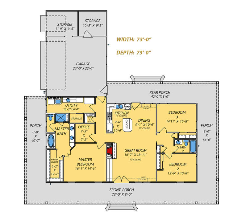 House Plan House Plan #24060 Drawing 1