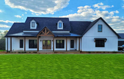 Modern Farmhouse House Plan #4534-00035 Build Photo