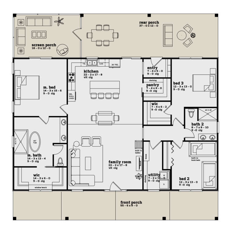 House Plan House Plan #31227 Drawing 1